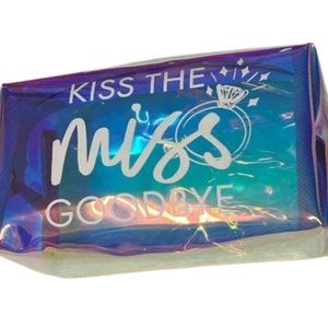 New "Kiss The Miss Goodbye"‎ Iridescent Cosmetic Bag. Fashion Accessories.